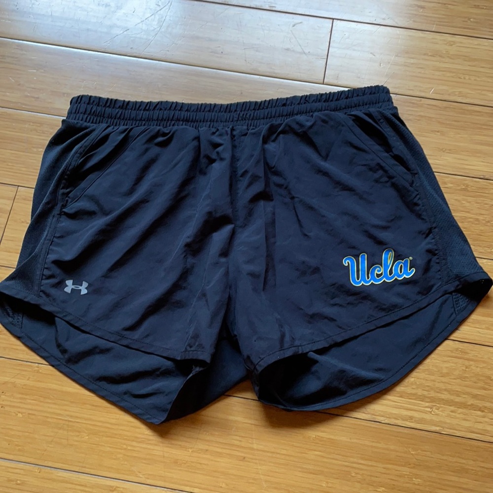 Black UCLA running / athletic shorts